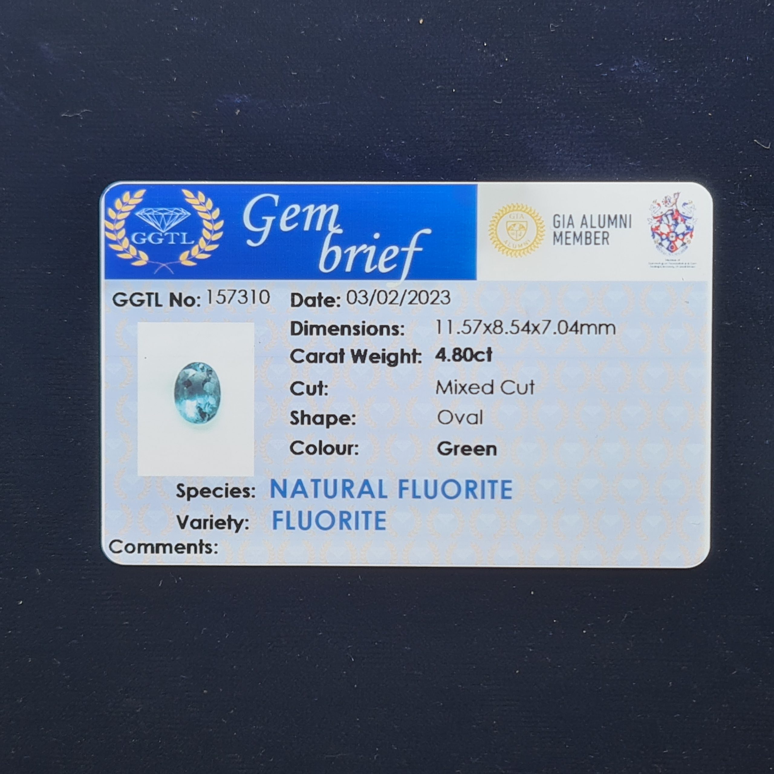 FL0001 Fluorite 4.80ct - Image 3