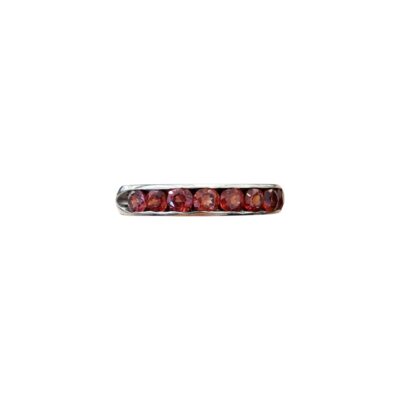 R0086 925 Silver eternity Ring Set with 9pcs  Garnet (cts )