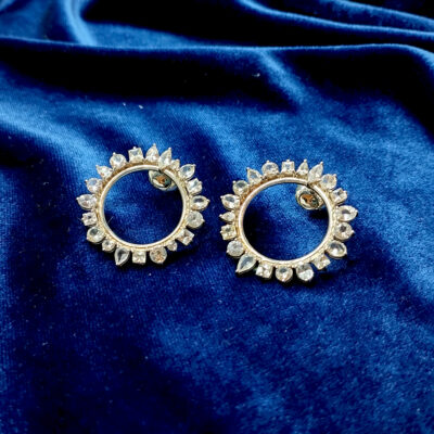 E0014 Silver White Sapphire Earring set