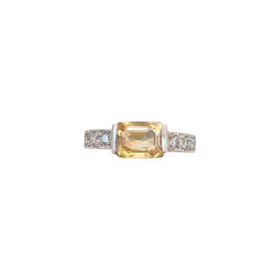 R0254 Silvering with Citrine (3.0ct ) and AD Ring