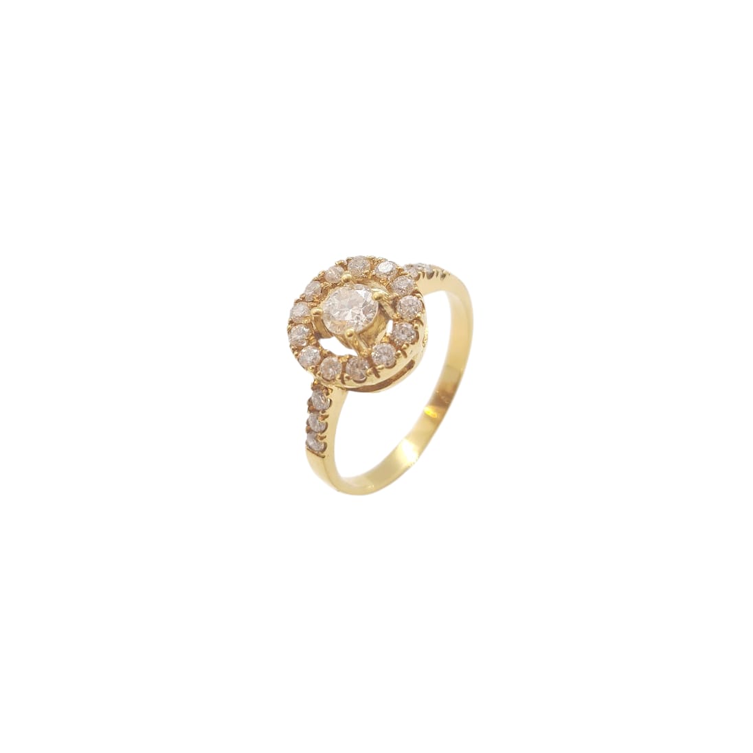 “The Eternal Spark” Diamond 14K Yellow Gold Ring